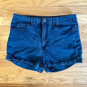 stretchy denim shorts